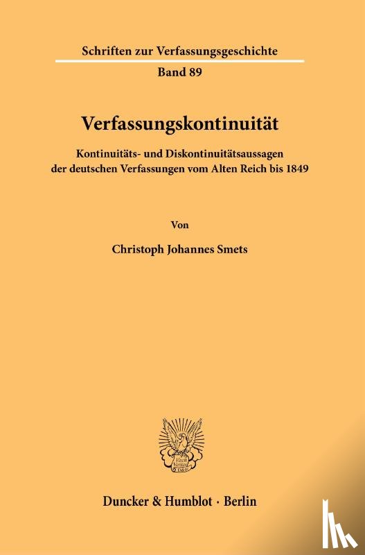 Smets, Christoph Johannes - Verfassungskontinuität
