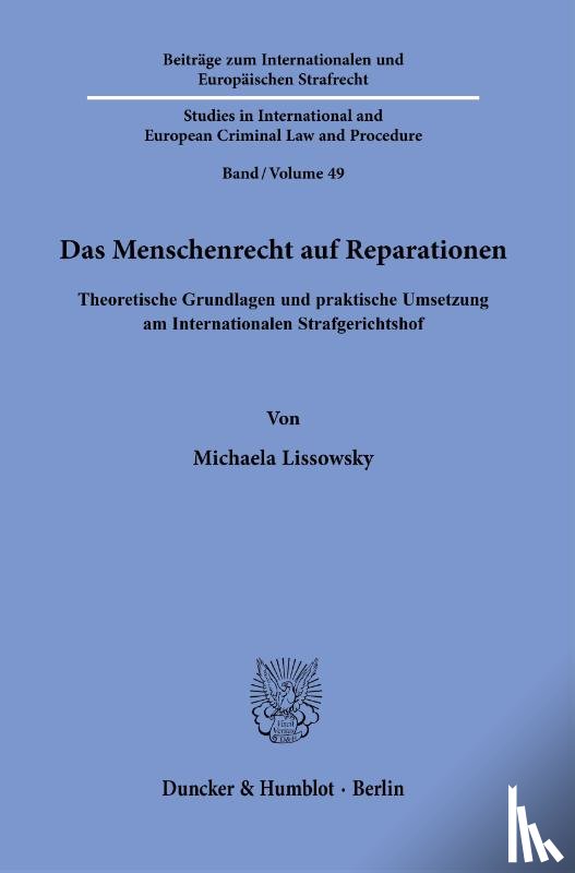 Lissowsky, Michaela - Das Menschenrecht auf Reparationen