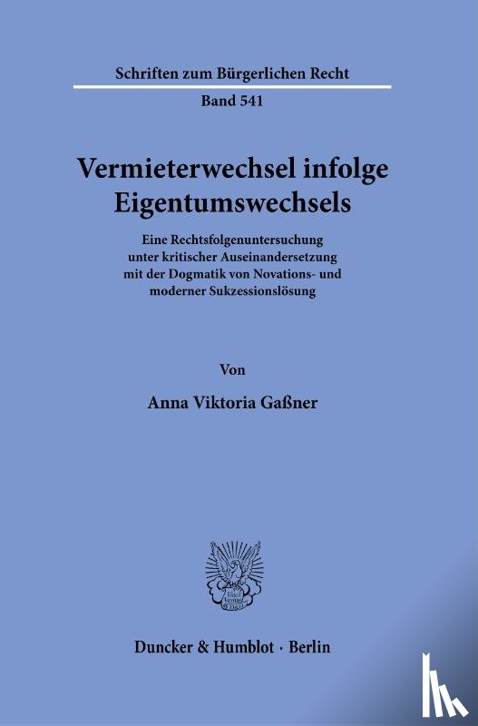 Gaßner, Anna Viktoria - Vermieterwechsel infolge Eigentumswechsels
