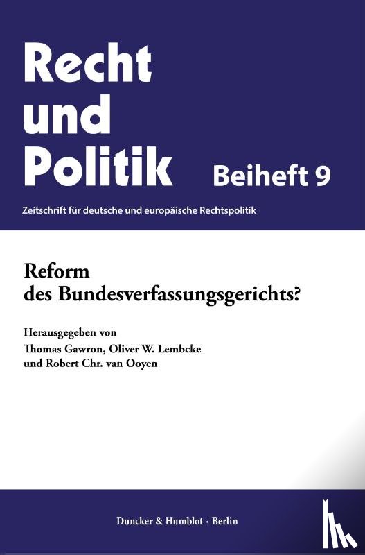  - Reform des Bundesverfassungsgerichts?