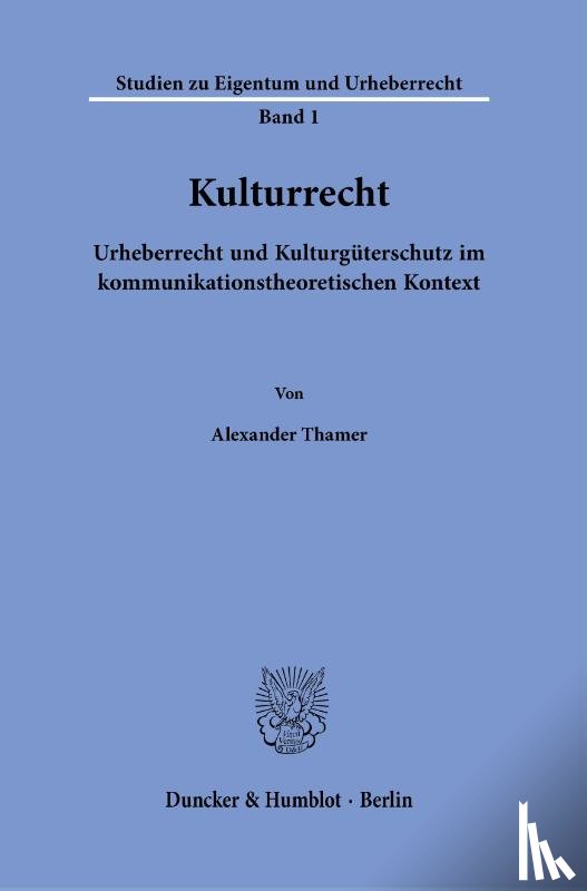 Thamer, Alexander - Kulturrecht