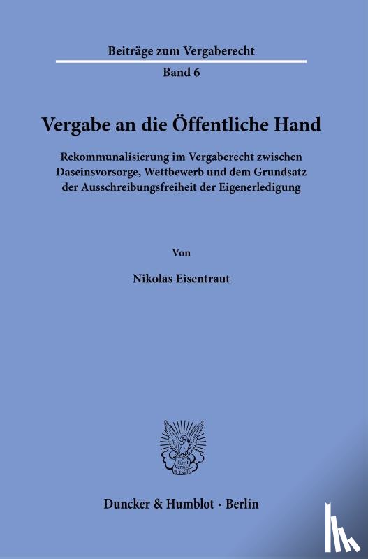Eisentraut, Nikolas - Vergabe an die Öffentliche Hand.