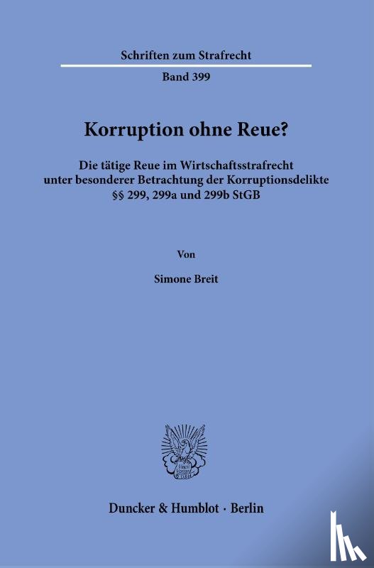 Breit, Simone - Korruption ohne Reue?
