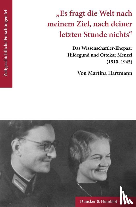 Hartmann, Martina - "Es fragt die Welt nach meinem Ziel, nach deiner letzten Stunde nichts".