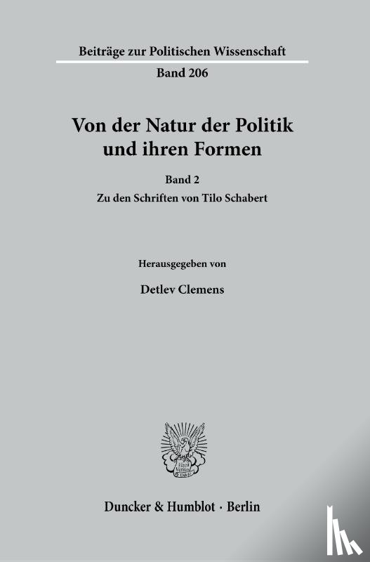  - Von der Natur der Politik und ihren Formen.