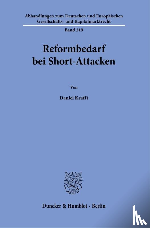 Krafft, Daniel - Reformbedarf bei Short-Attacken.