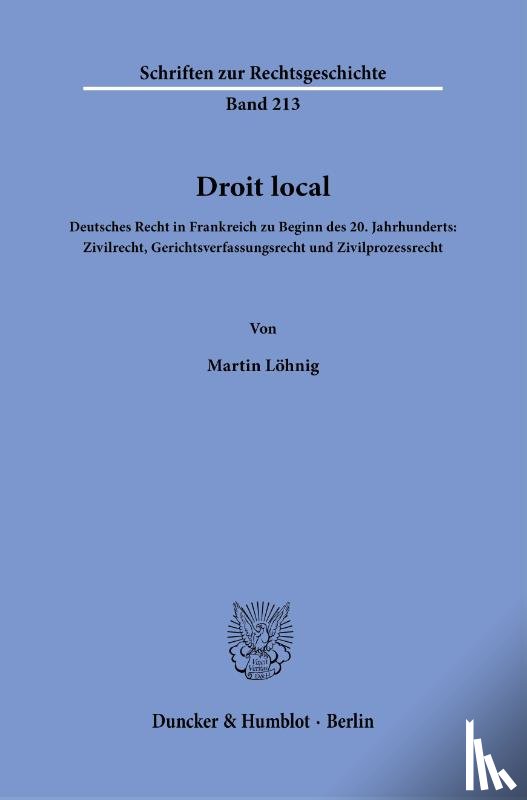 Löhnig, Martin - Droit local