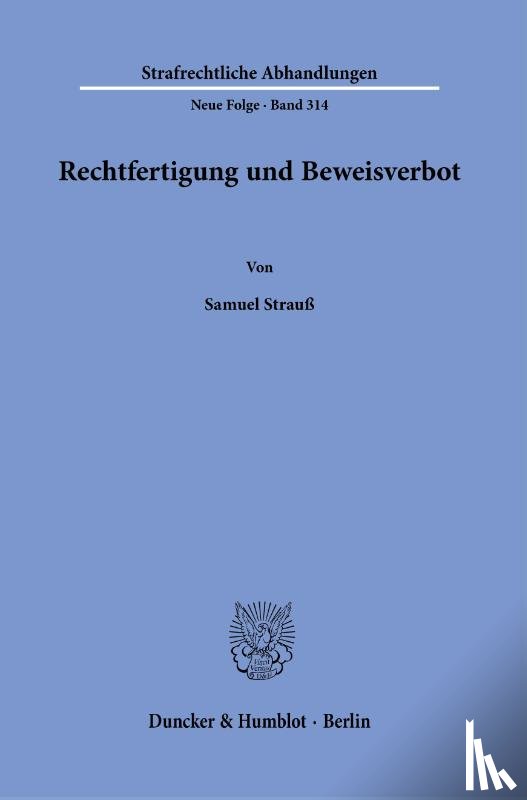 Strauß, Samuel - Rechtfertigung und Beweisverbot.