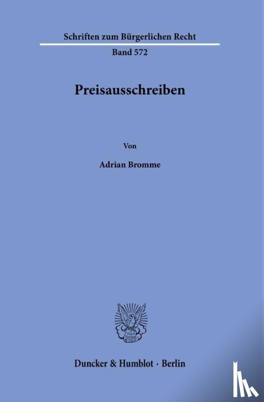 Bromme, Adrian - Preisausschreiben.