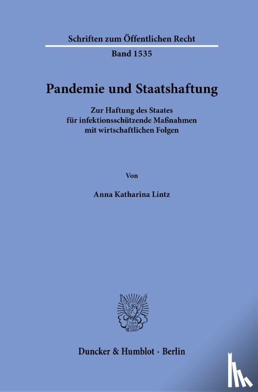 Lintz, Anna Katharina - Pandemie und Staatshaftung