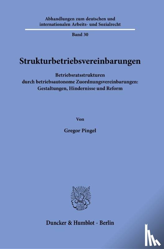 Pingel, Gregor - Strukturbetriebsvereinbarungen