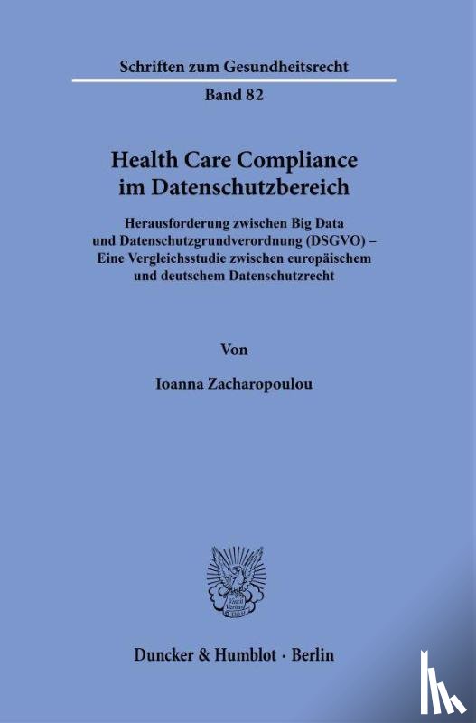 Zacharopoulou, Ioanna - Health Care Compliance im Datenschutzbereich
