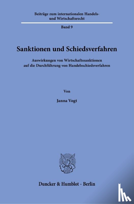 Vogt, Janna - Sanktionen und Schiedsverfahren