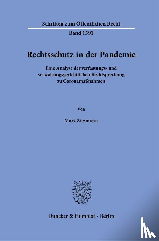 Zitzmann, Marc - Rechtsschutz in der Pandemie