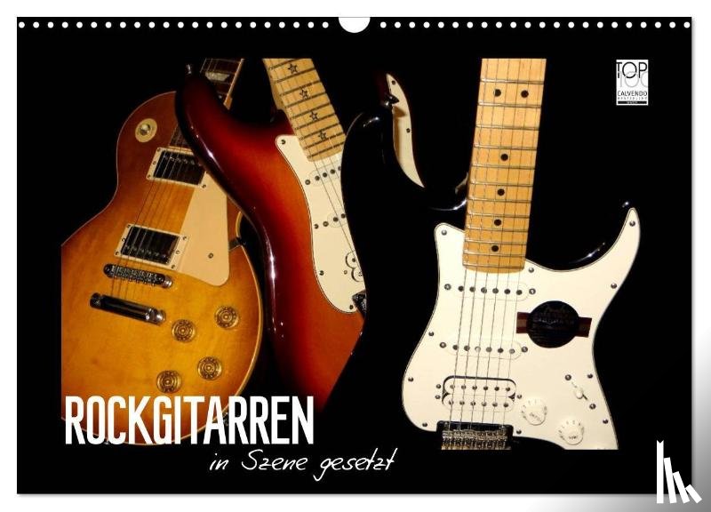 Bleicher, Renate - ROCKGITARREN in Szene gesetzt (Wandkalender 2025 DIN A3 quer), CALVENDO Monatskalender