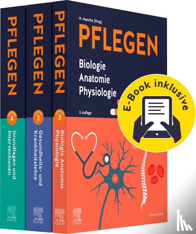 Keller, Christine, Menche, Nicole - PFLEGEN Lernpaket 3.A. + E-Books: Grundlagen - Anatomie - Krankheitslehre