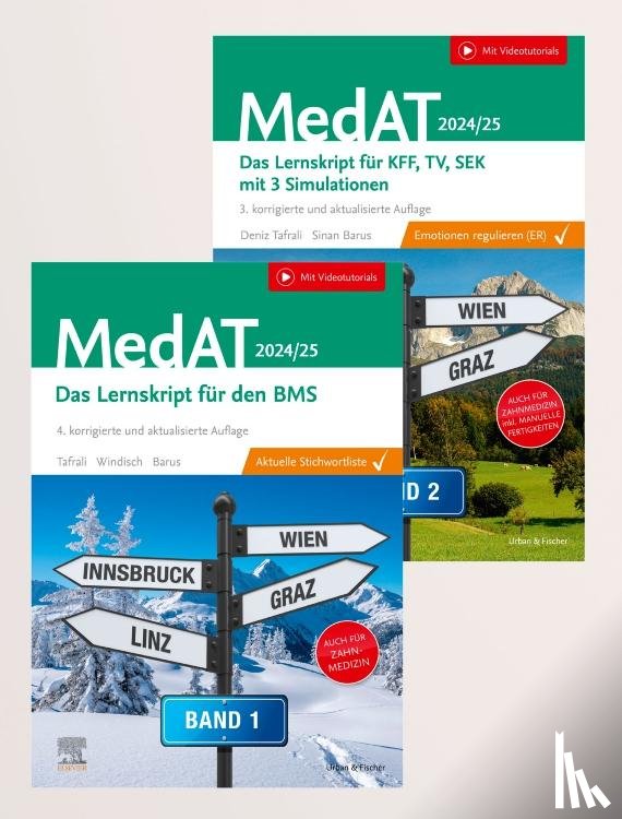 Barus, Sinan, Tafrali, Deniz, Windisch, Paul Yannick, Dax, Lena - MedAT Kompendium Bd. 1 und 2 2024/2025 für Human- und Zahnmedizin
