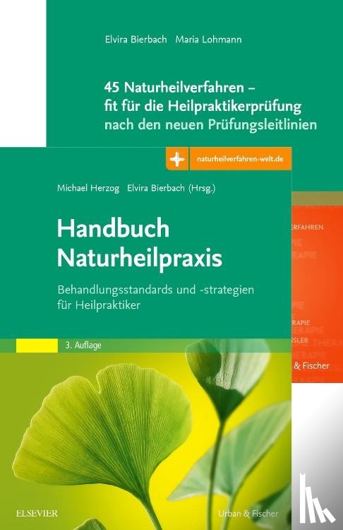 Bierbach, Elvira, Herzog, Michael - Handbuch Naturheilpraxis + 45 Naturheilverfahren - fit für die Heilpraktikerprüfung, Set
