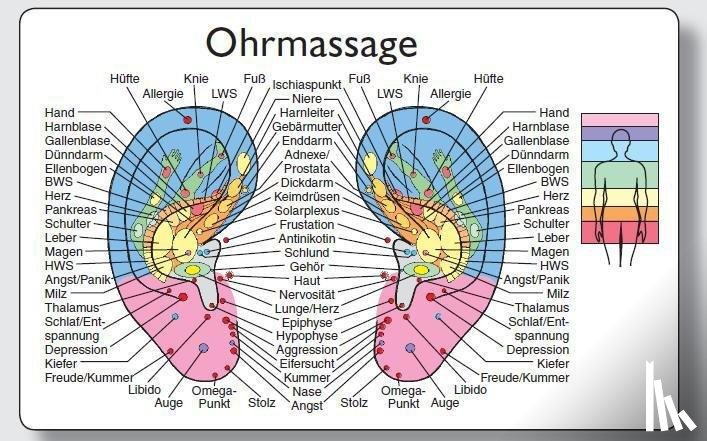  - Reflexzonenmassagekarte "Ohr"