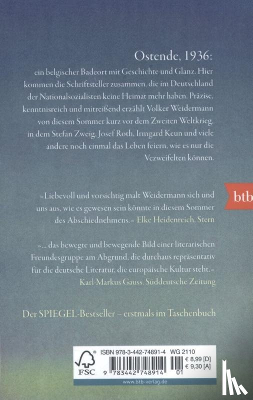 Weidermann, Volker - Ostende 1936, Sommer der Freundschaft