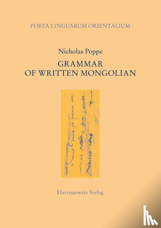 Poppe, Nicholas - Grammar of Written Mongolian