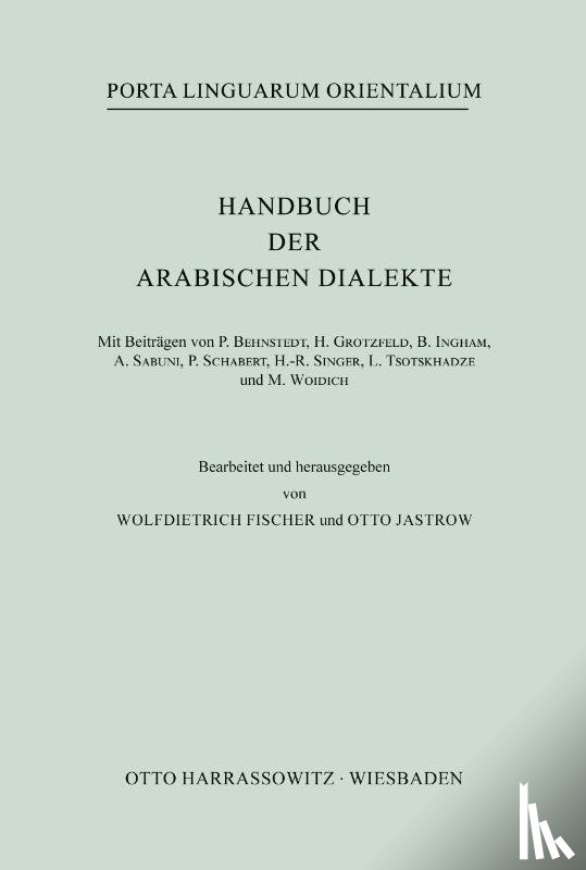  - Handbuch der arabischen Dialekte