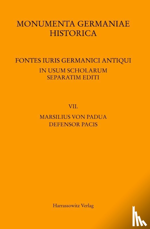 Scholz, Richard - Marsilius von Padua, Defensor pacis