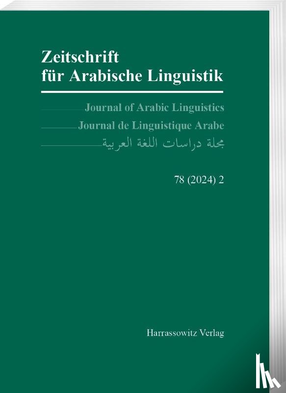 - Zeitschrift für Arabische Linguistik 78 (2024) 2