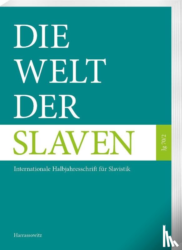 Wingender, Monika - Die Welt der Slaven 70,2 (2025)