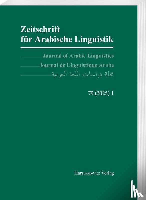  - Zeitschrift für Arabische Linguistik 79,1 (2025)