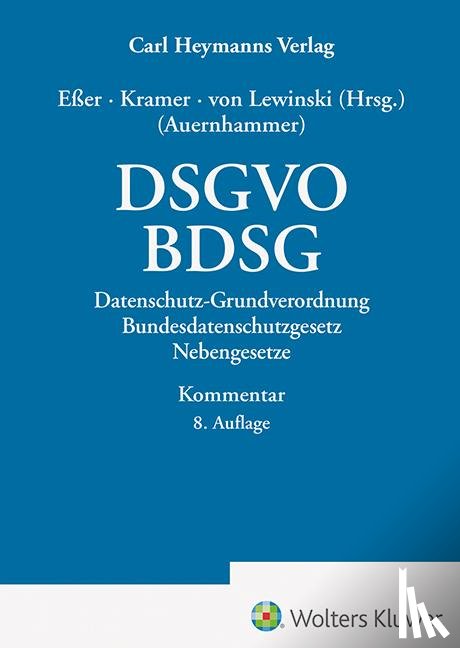  - Auernhammer, DSGVO / BDSG - Kommentar