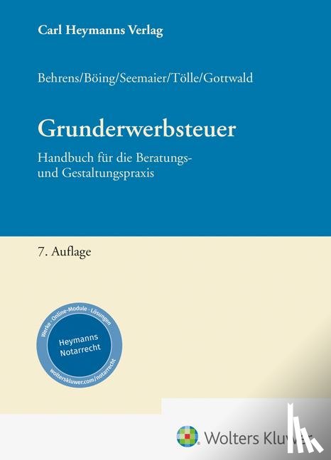 Behrens, Stefan, Böing, Elke, Seemaier, Marcel, Tölle, Wolf-Dieter - Grunderwerbsteuer