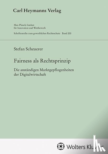 Scheuerer, Stefan - Fairness als Rechtsprinzip (GWR 200)