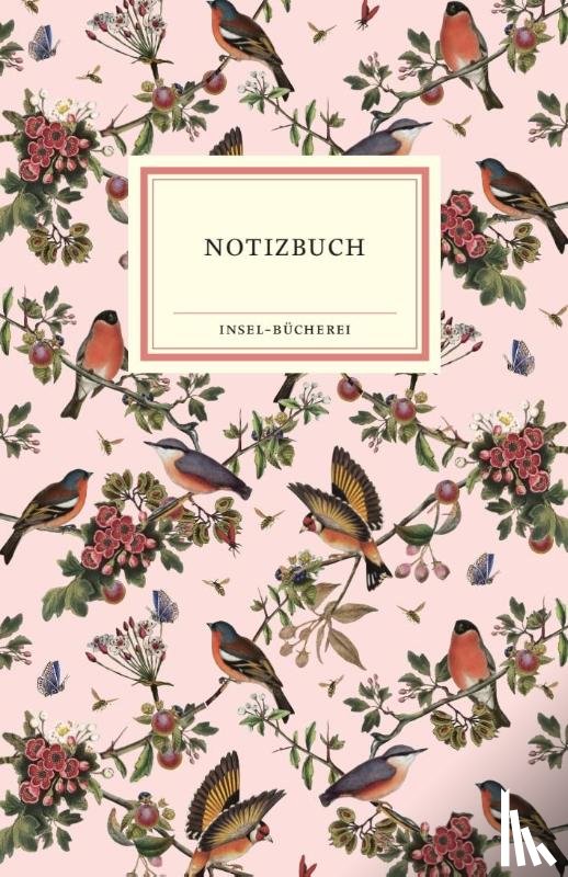  - Notizbuch Insel-Bücherei 'Singvögel rosé'