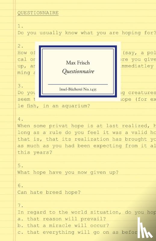 Frisch, Max - Questionnaire
