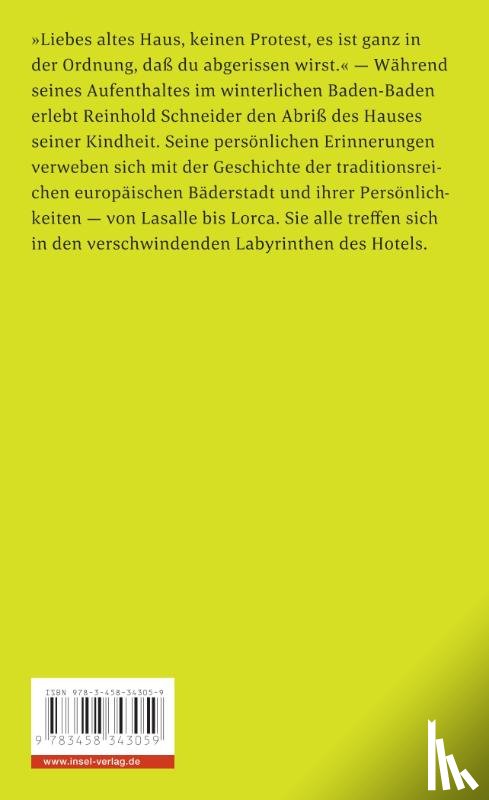 Schneider, Reinhold - Der Balkon