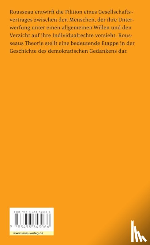 Rousseau, Jean-Jacques - Vom Gesellschaftsvertrag oder Grundlagen des politischen Rechts