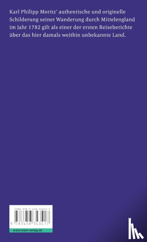 Moritz, Karl Philipp - Reisen eines Deutschen in England im Jahr 1782