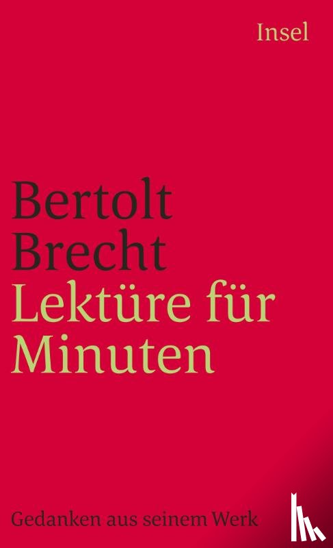 Brecht, Bertolt - Lektüre für Minuten