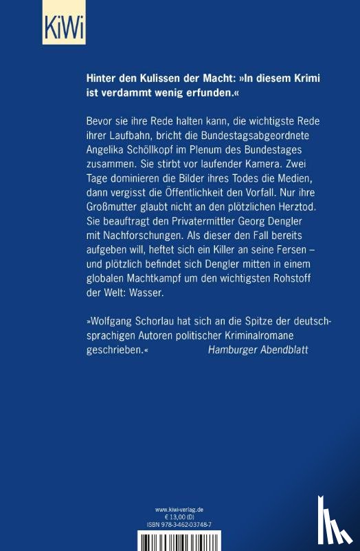 Schorlau, Wolfgang - Fremde Wasser