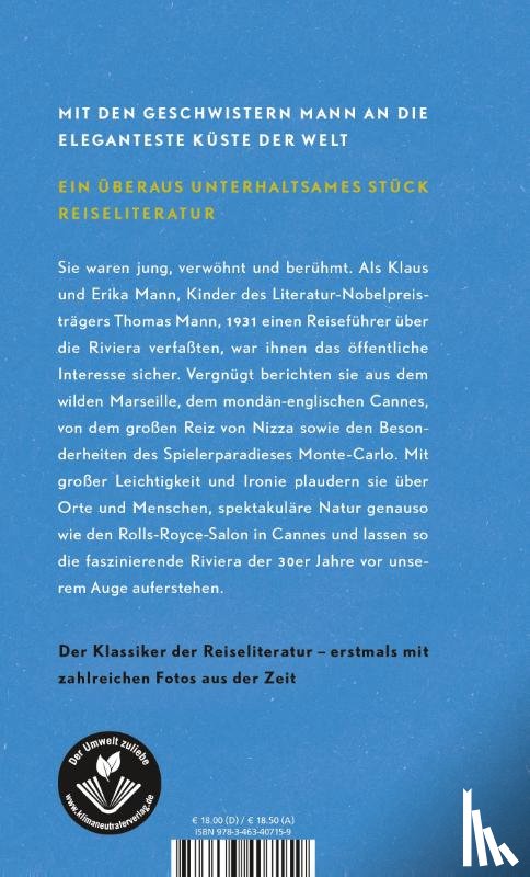 Mann, Erika, Mann, Klaus - Das Buch von der Riviera