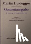 Heidegger, Martin - Gesamtausgabe Abt. 2 Vorlesungen Bd. 20. Prolegomena zur Geschichte des Zeitbegriffs