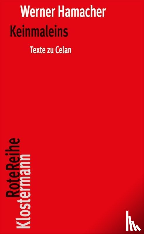 Hamacher, Werner - Keinmaleins
