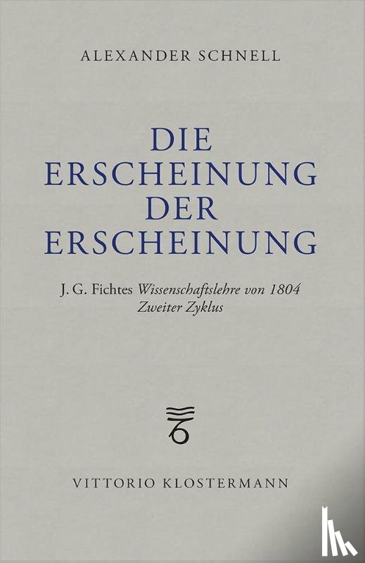 Schnell, Alexander - Die Erscheinung der Erscheinung