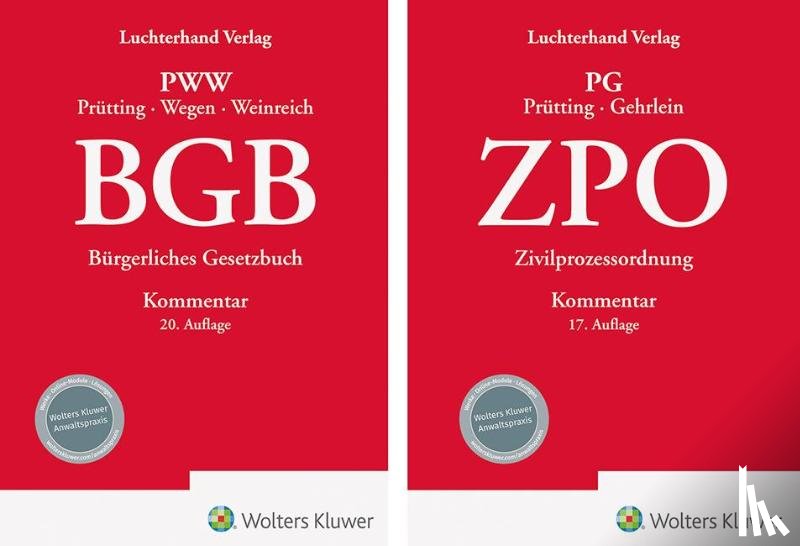  - Bundle BGB Kommentar 20. Auflage und ZPO Kommentar 17. Auflage