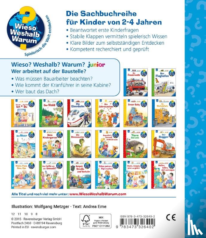 Erne, Andrea - Wieso? Weshalb? Warum? junior, Band 55: Wer arbeitet auf der Baustelle?