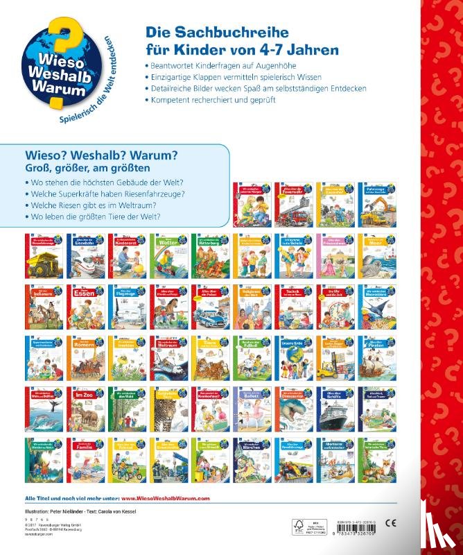 Kessel, Carola von - Wieso? Weshalb? Warum? Groß, größer, am größten (Riesenbuch)