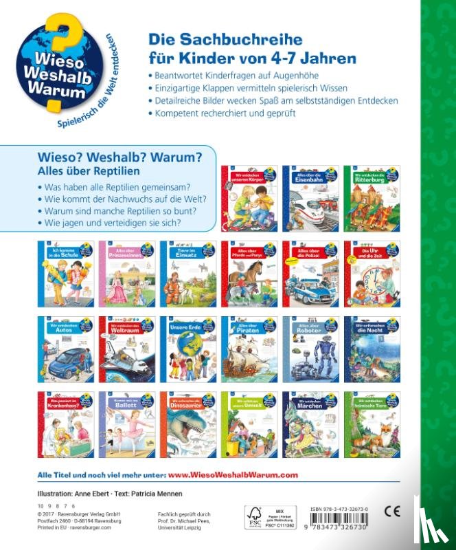 Mennen, Patricia - Wieso? Weshalb? Warum?, Band 64: Alles über Reptilien