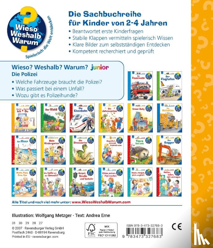 Erne, Andrea - Wieso? Weshalb? Warum? junior, Band 18: Die Polizei