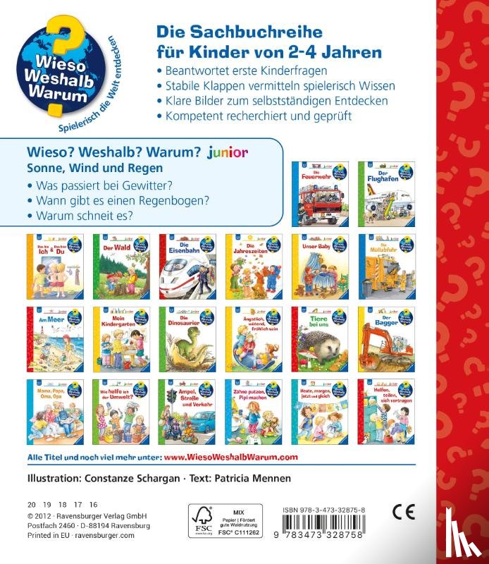 Mennen, Patricia - Wieso? Weshalb? Warum? junior, Band 47: Sonne, Wind und Regen
